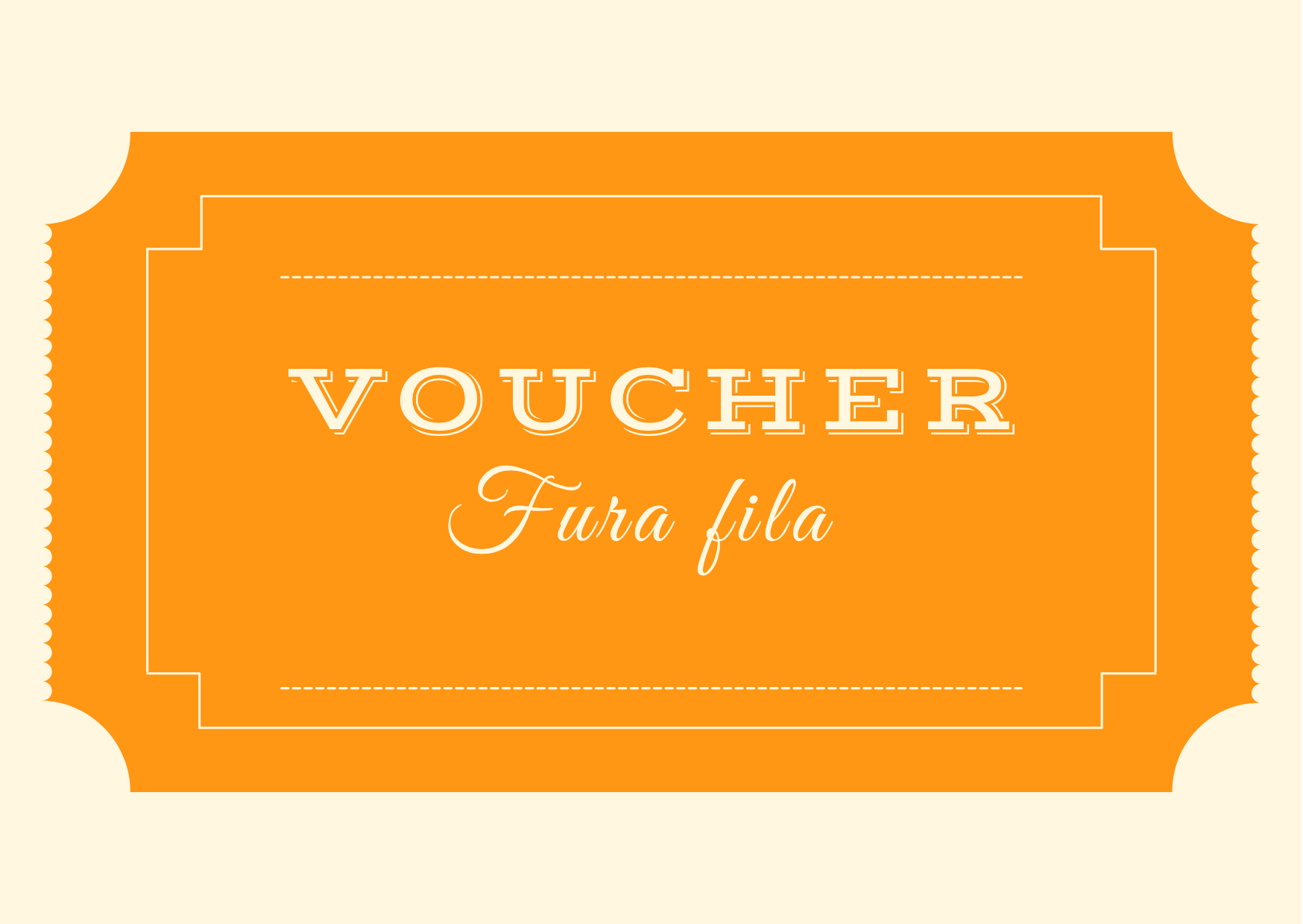 Um voucher para ser o primeiro na fila do buffet 