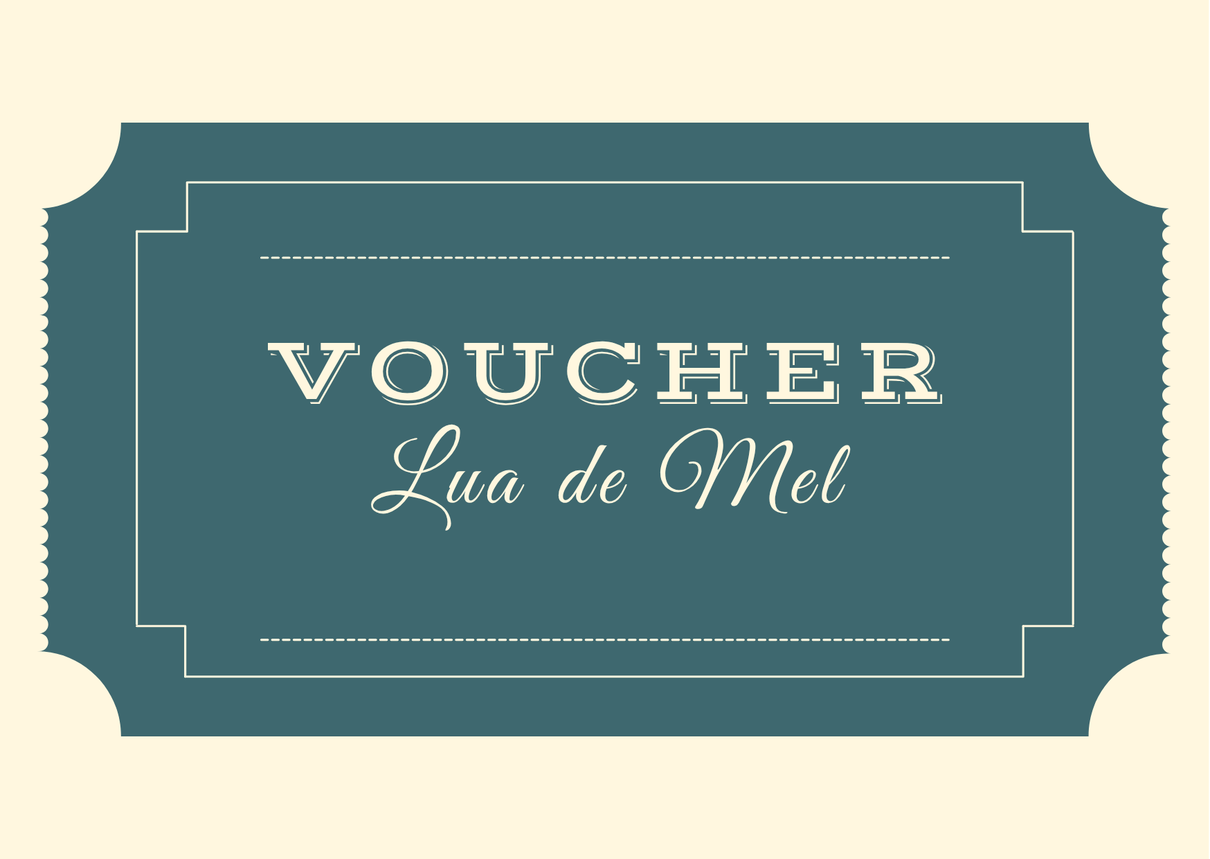 Um voucher para ajudar na Lua de Mel 